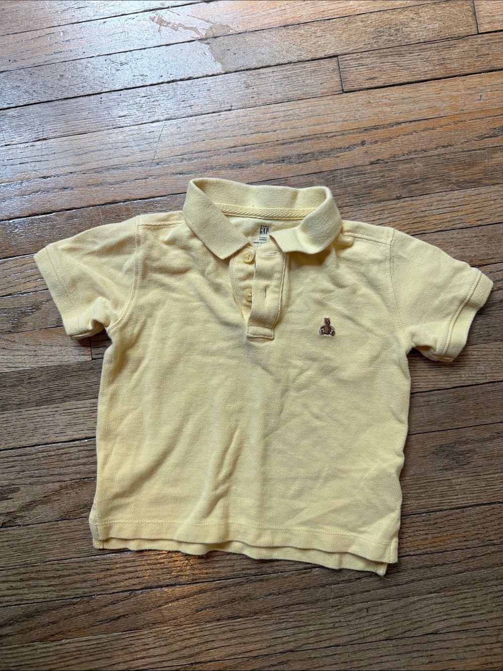 GAP Yellow Polo with Embroidered Motif